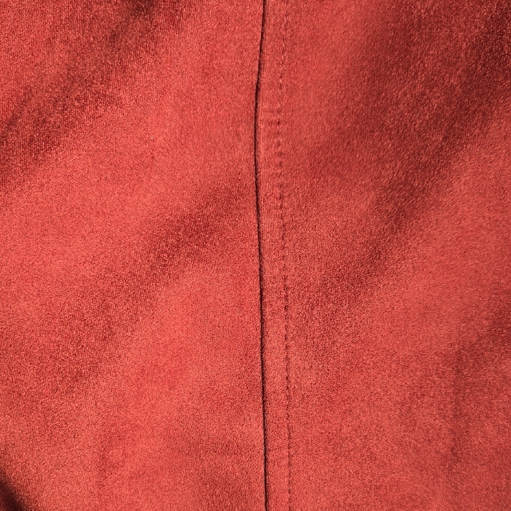 Marc New York Rust Burnt Orange Suede Jacket – 1X, Timeless Fall Layer with Gold - Picture 9 of 9